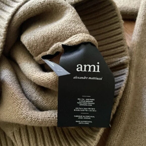 Ami Paris chunky knit sweater jumper women’s - Picture 8 of 9